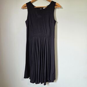 EUC LOFT BLACK SKATER DRESS SMALL PETITE